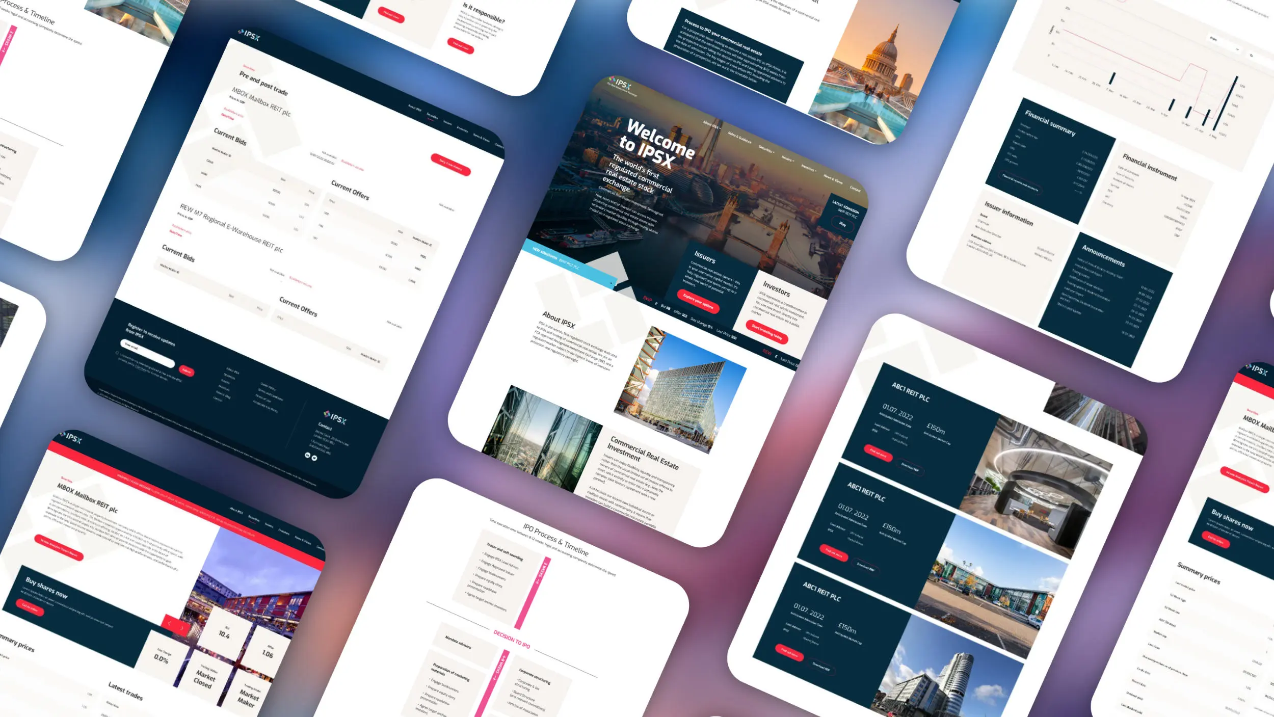 IPSX: pages from the website